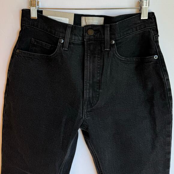 Everlane The Original Cheeky Jean Organic Cotton Straight Leg Sz 27 Black Denim - Picture 6 of 16